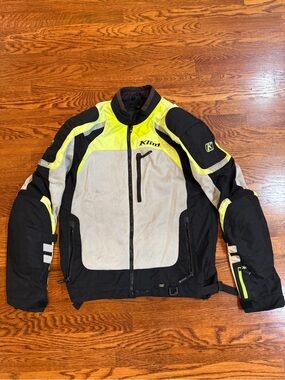KLIM Induction Men's XL Yellow Gray Mesh D3O Motorcycle Jacket